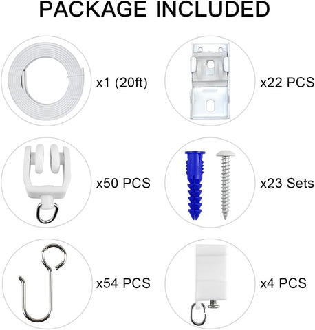 KXLIFE ceiling track hardware included for quick installation