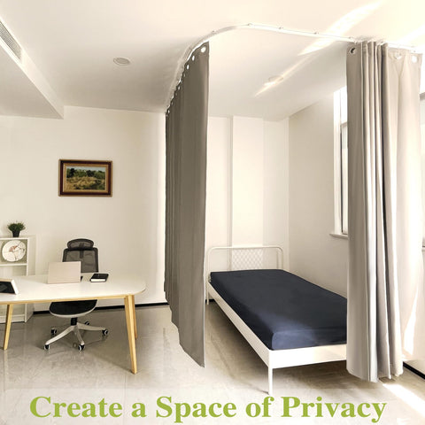 KXLIFE white finish curtain track mounted for clean ceiling integration