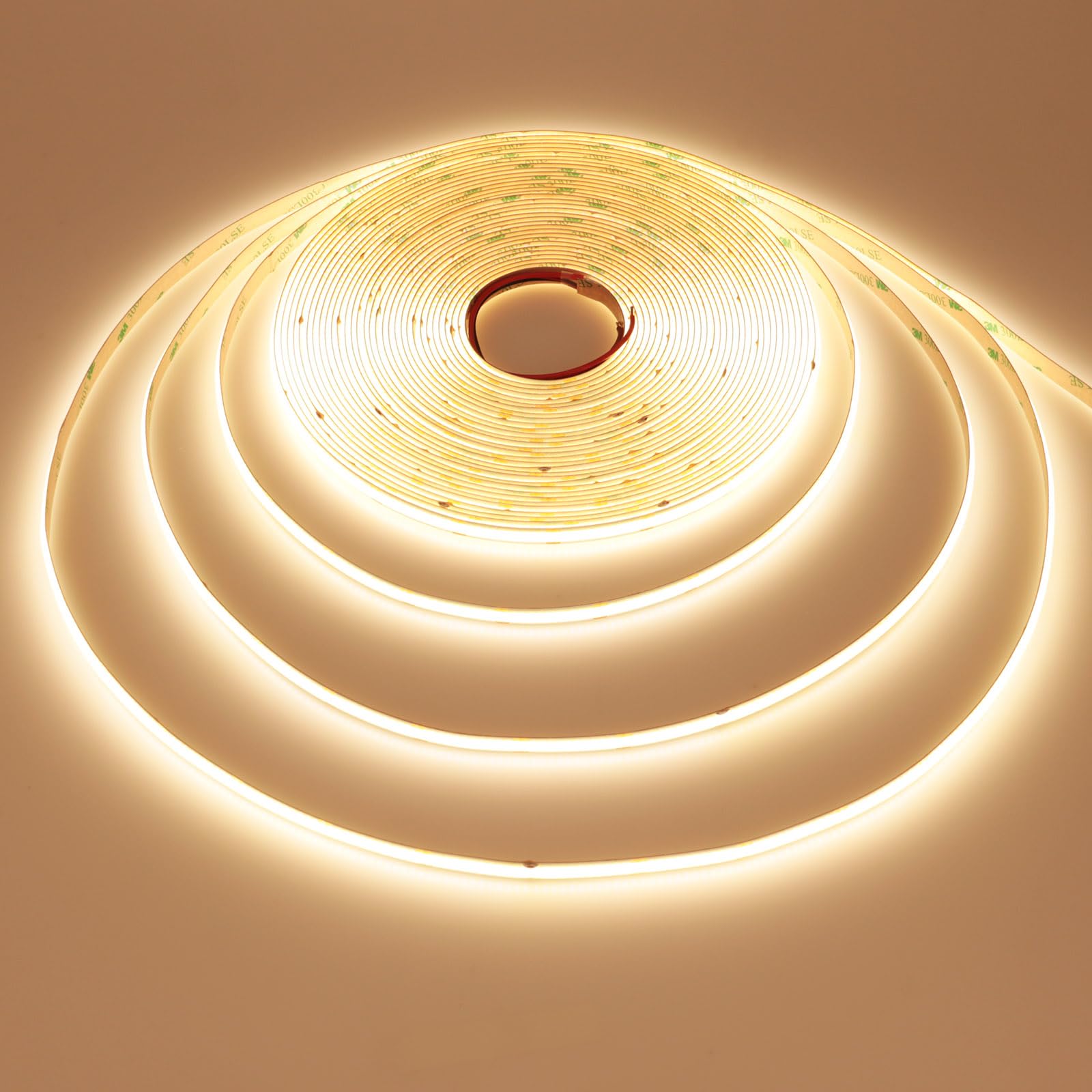 KXZM COB LED strip enhances bedroom decor with soft, even glow.