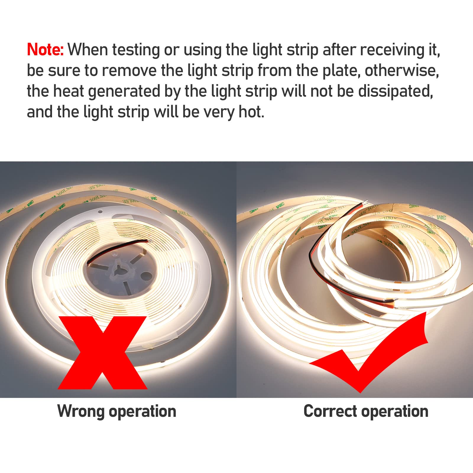 KXZM COB LED strip for interior decor, kitchens, cabinets.