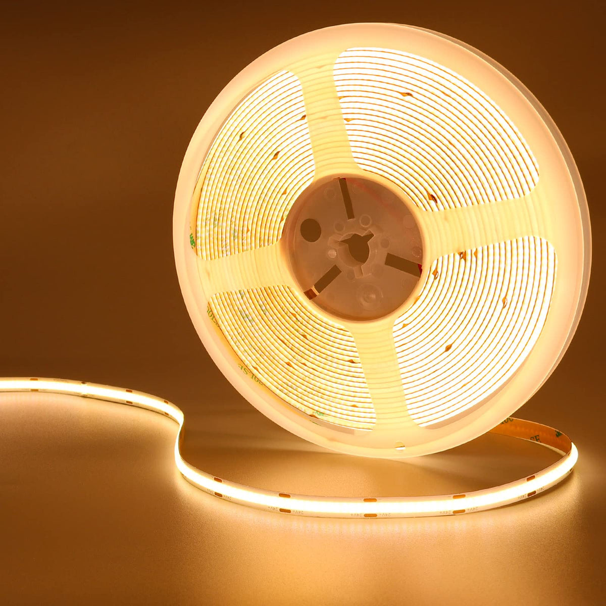 KXZM LED strip 10m warm white for even cabinet lighting.
