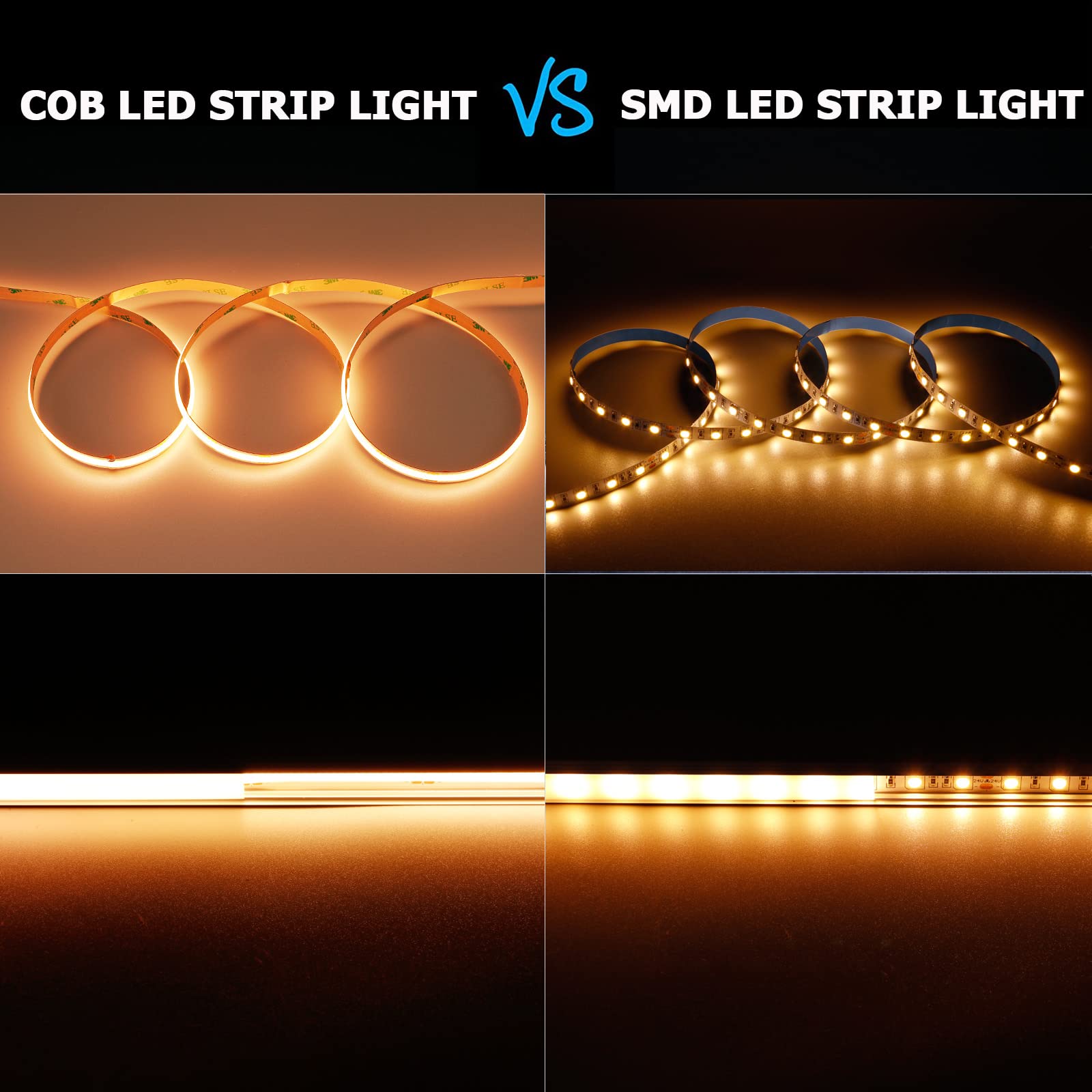 KXZM LED strip 24V with high brightness for room accents.