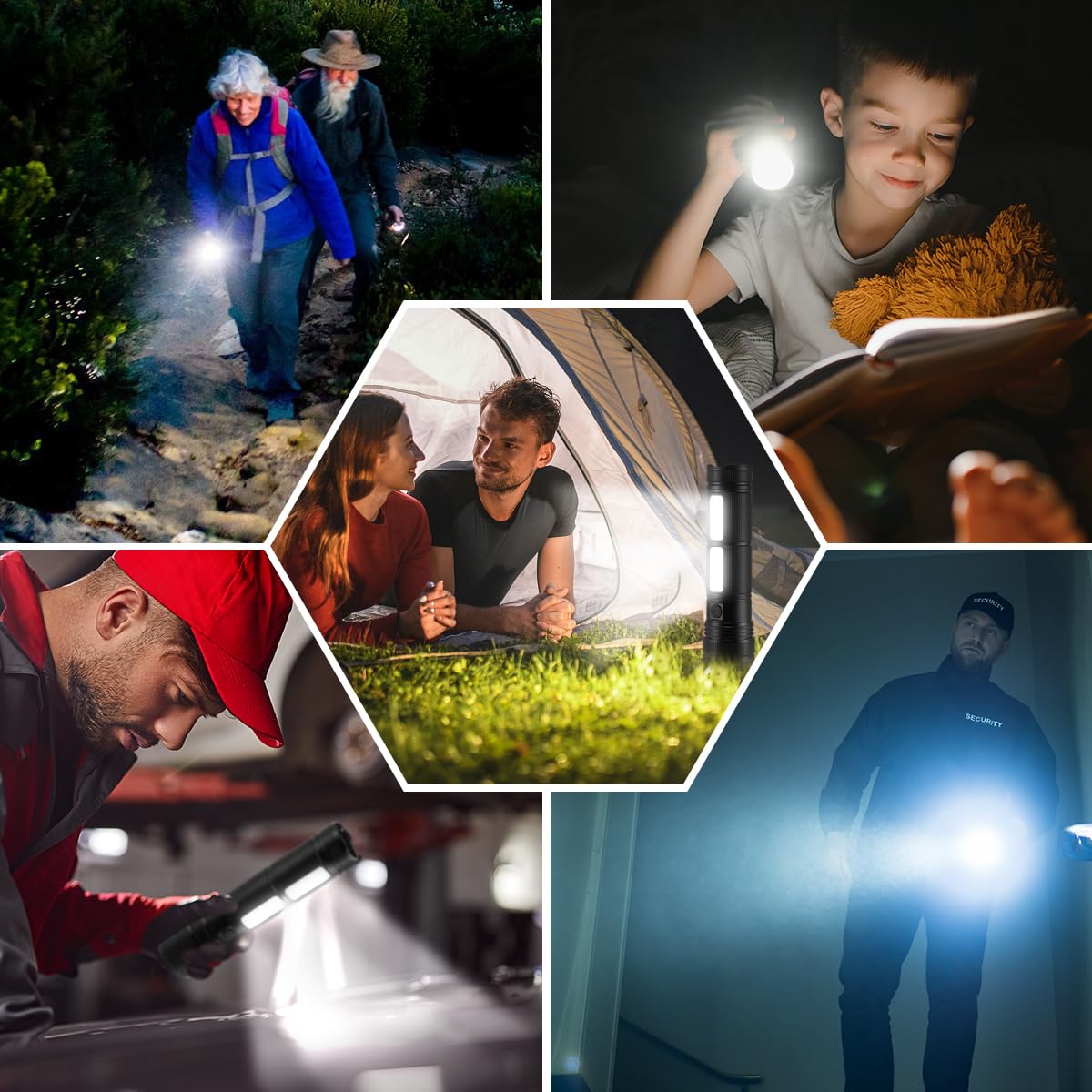 KYEKIO adjustable focus beam from spotlight to flood for versatile tasks.