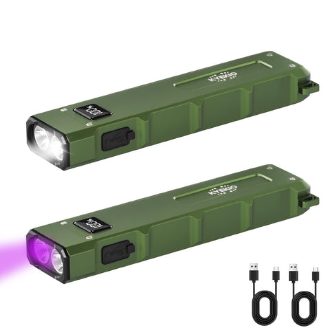 KYEKIO EDC flat flashlight 2-pack, compact design for quick inspections.