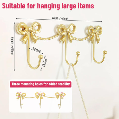 Delicate KYIAANY bow hook decor ideal for nursery walls
