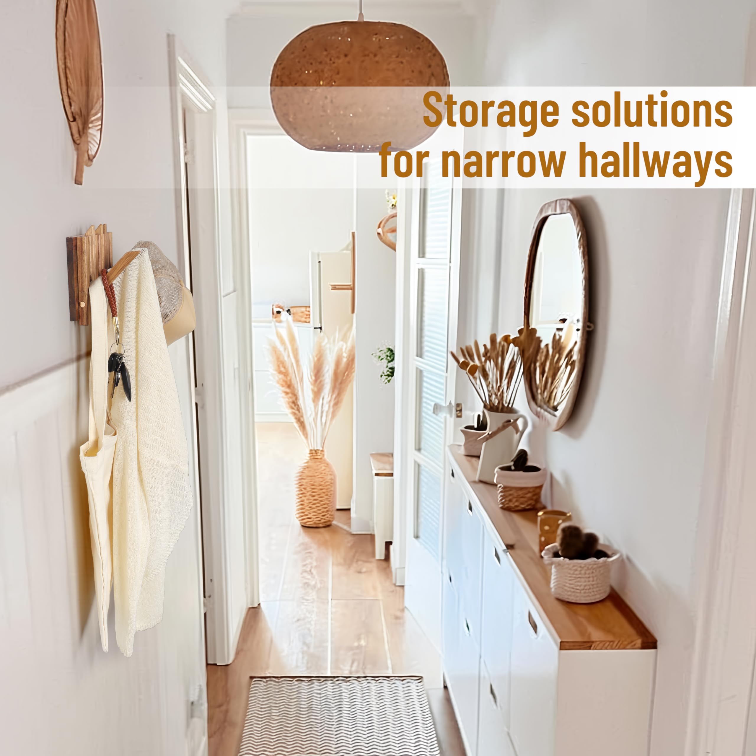 KYIAANY six-hook rack mounted to organize tight spaces.