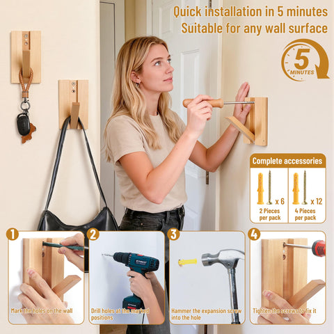 KYIAANY towel bag coat hanging demo demonstrates versatile everyday organization