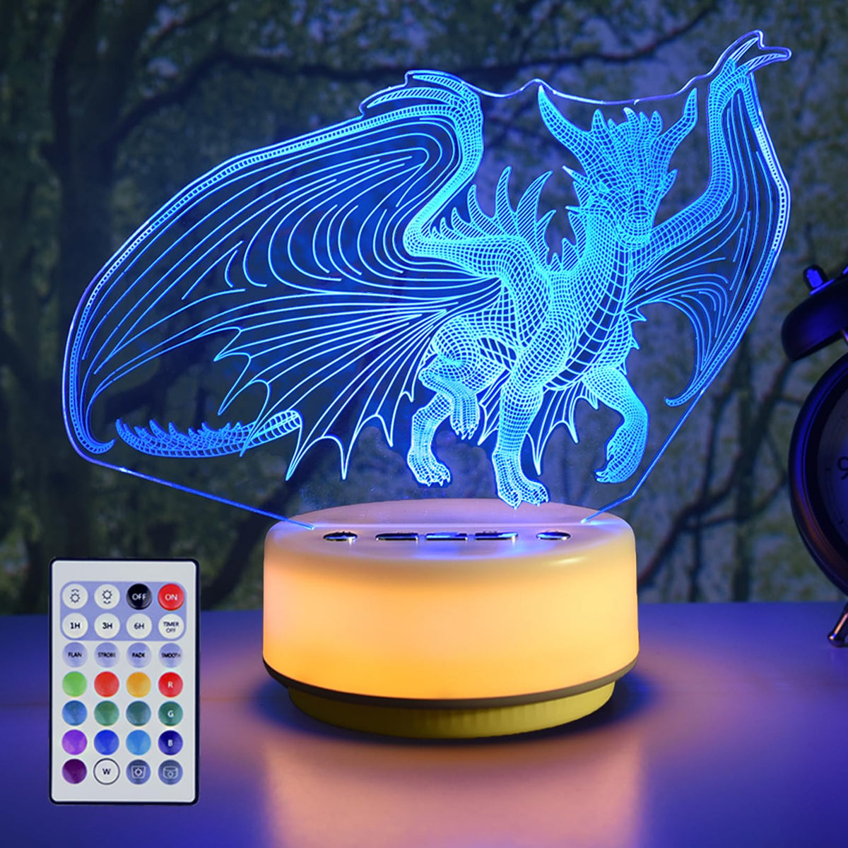 KYMELLIE Dragon Night Light color-changing display creates a calming bedtime ambience.