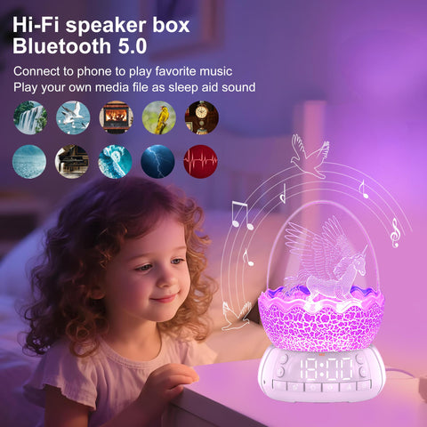 KYMELLIE Unicorn Night Light offers adjustable brightness for dark nights or bright reading
