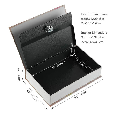 KYODOLED Diversion book safe on shelf keeps money hidden in plain sight.