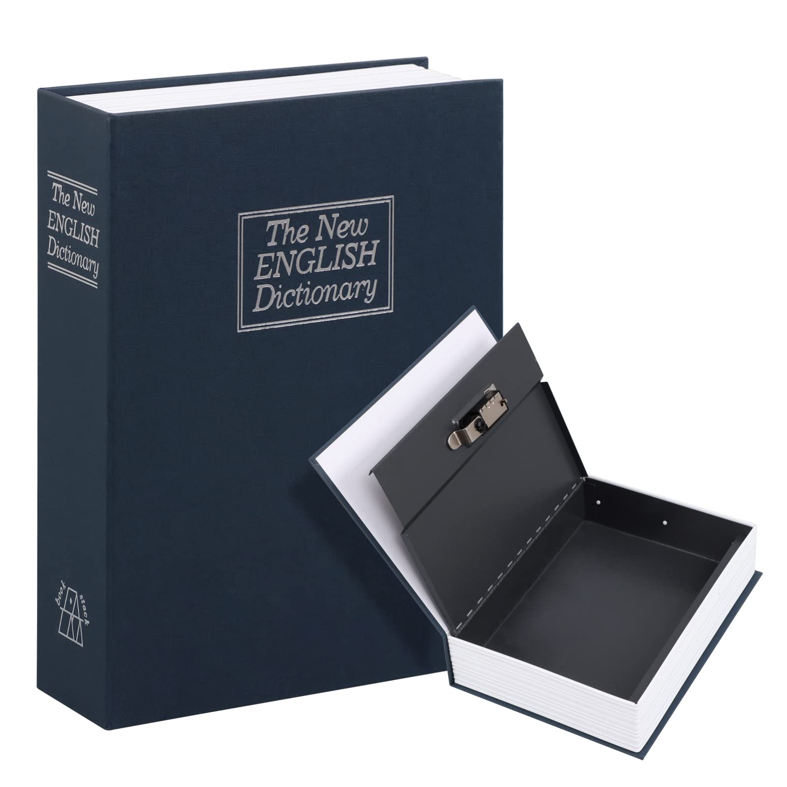 KYODOLED Diversion Book Safe on a shelf with a 3-number lock securing valuables.