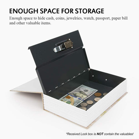 KYODOLED Diversion book safe conceals passports and valuables behind a steel cover