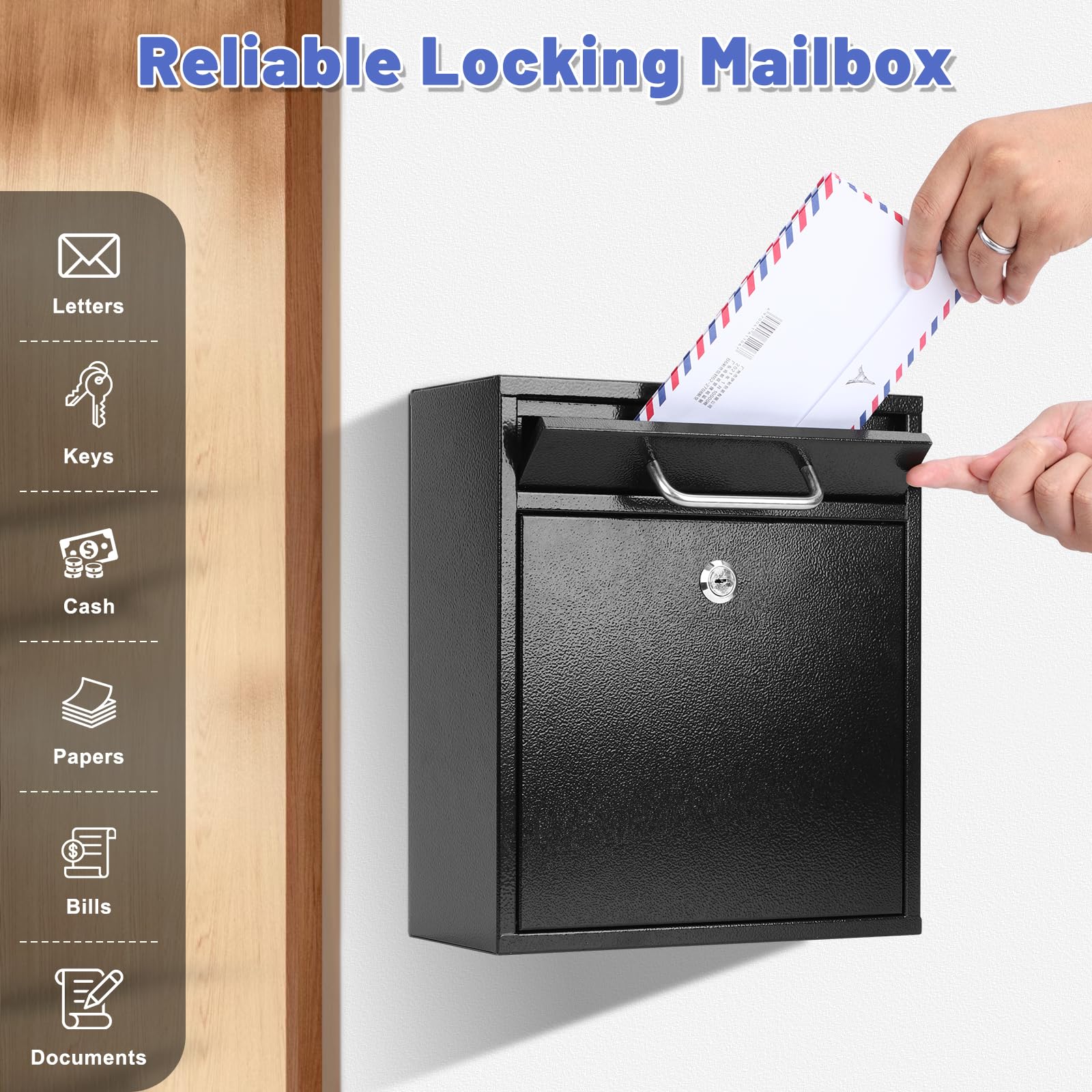 KYODOLED lock mechanism close-up shows secure key access.