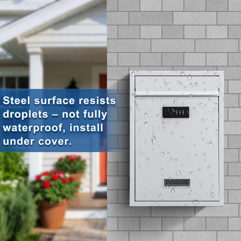 KYODOLED locking mailbox door-open demonstrates easy access with a lock.