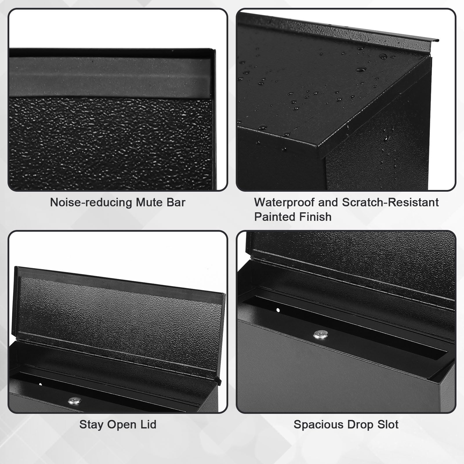 KYODOLED locking mailbox includes two keys for secure access.