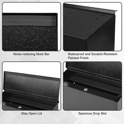 KYODOLED locking mailbox includes two keys for secure access.