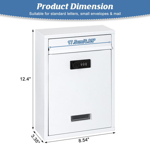 KYODOLED locking mailbox side profile highlighting rust-resistant steel.