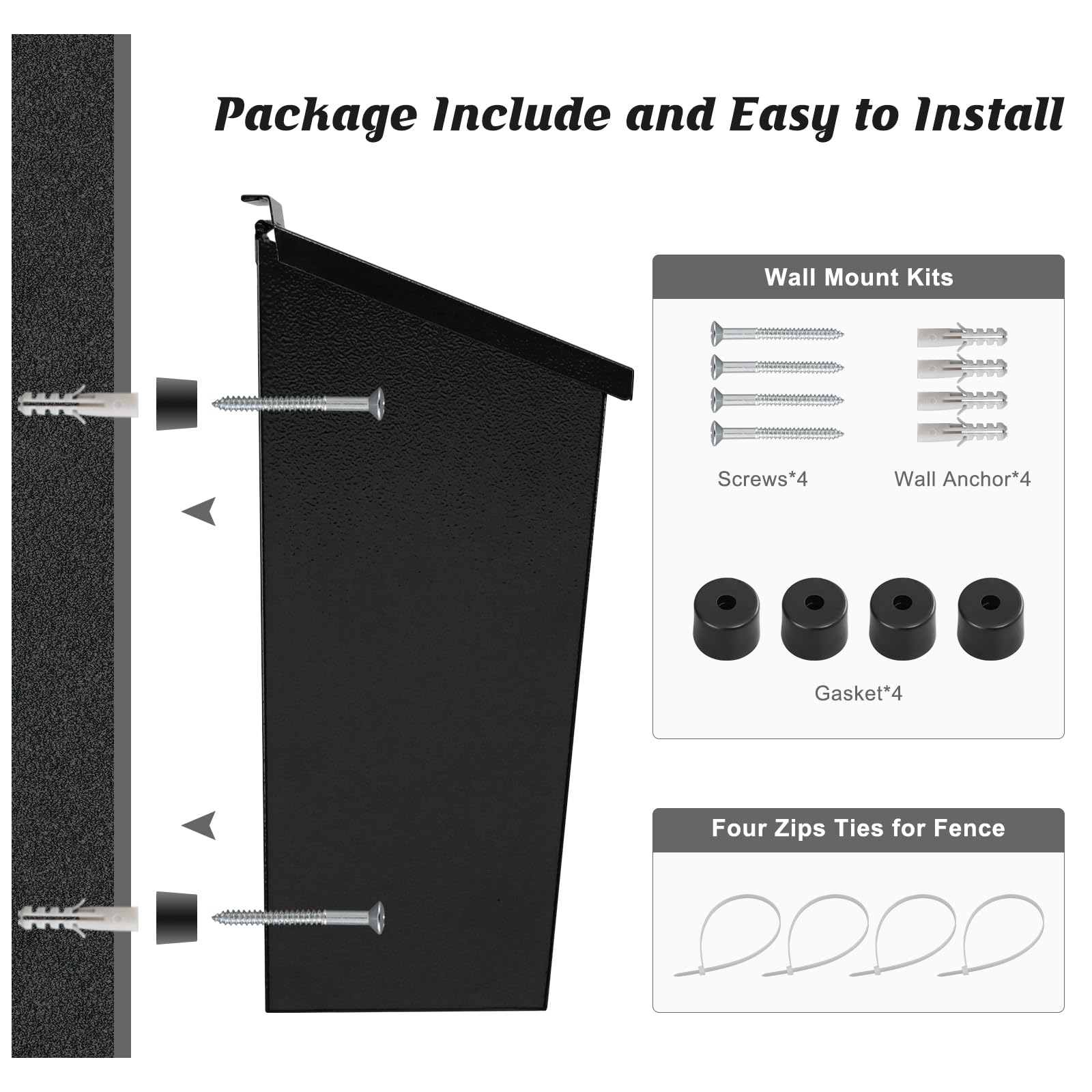 KYODOLED mailbox sloped roof for rain drainage