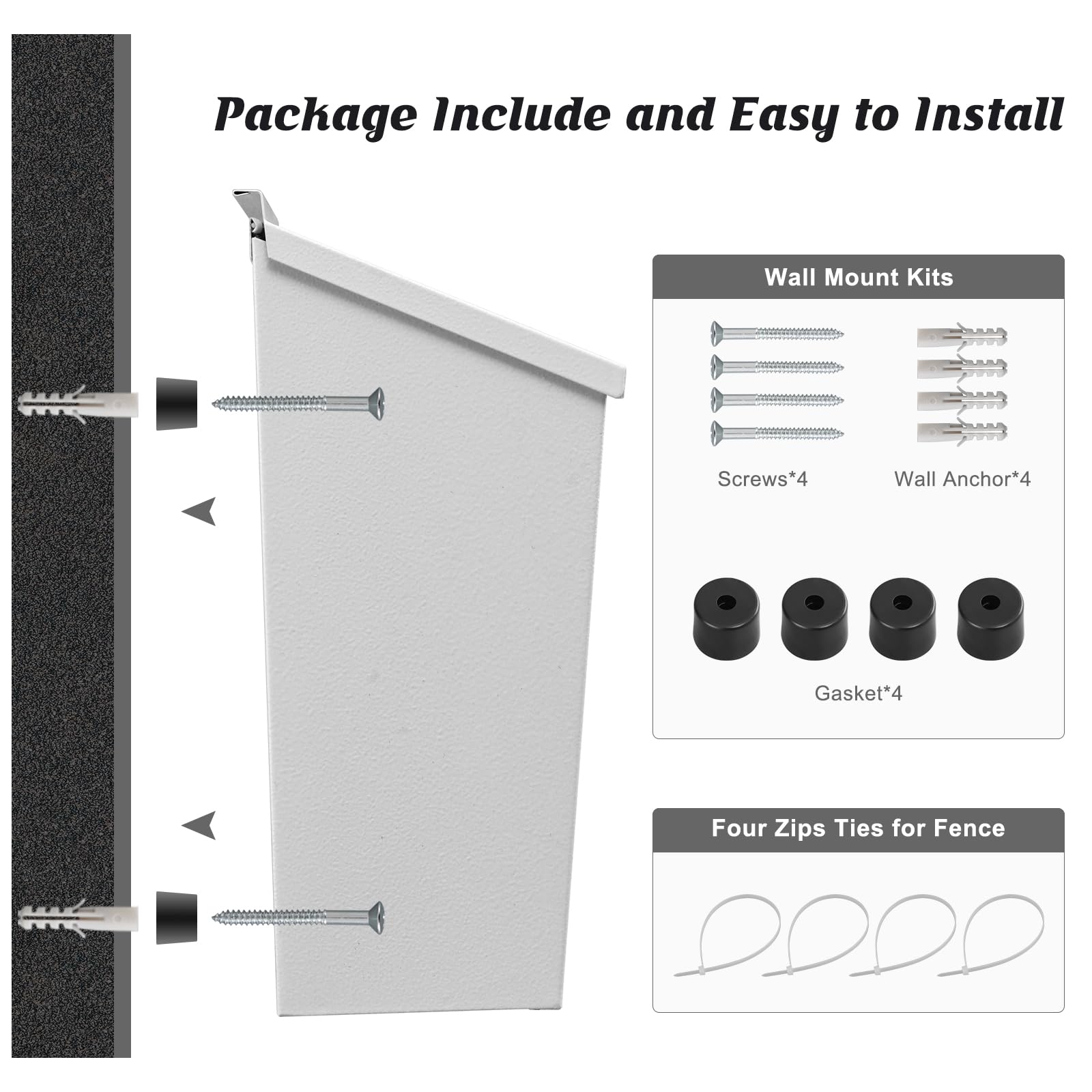 KYODOLED mailbox features a sloped roof that drains rainwater efficiently