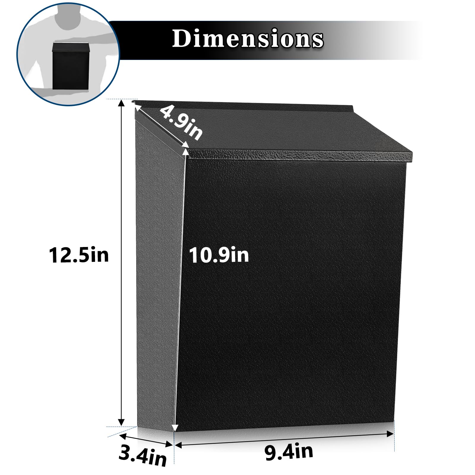 KYODOLED outdoor mailbox features durable, weather-ready construction.