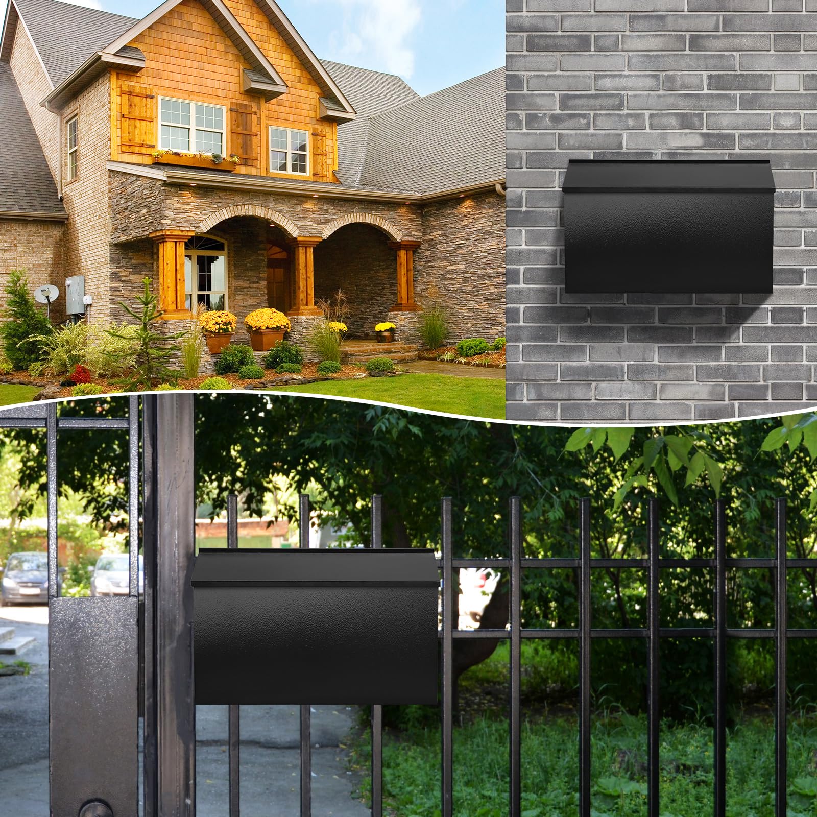 KYODOLED mailbox installed under eaves for weather protection