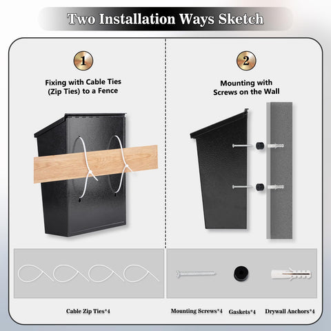 KYODOLED wide-opening mailbox simplifies mail delivery and retrieval.