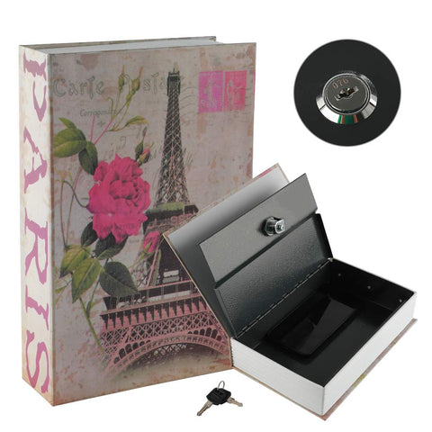 KYODOLED Paris Large Book Safe cover blends with shelves for discreet valuables storage.