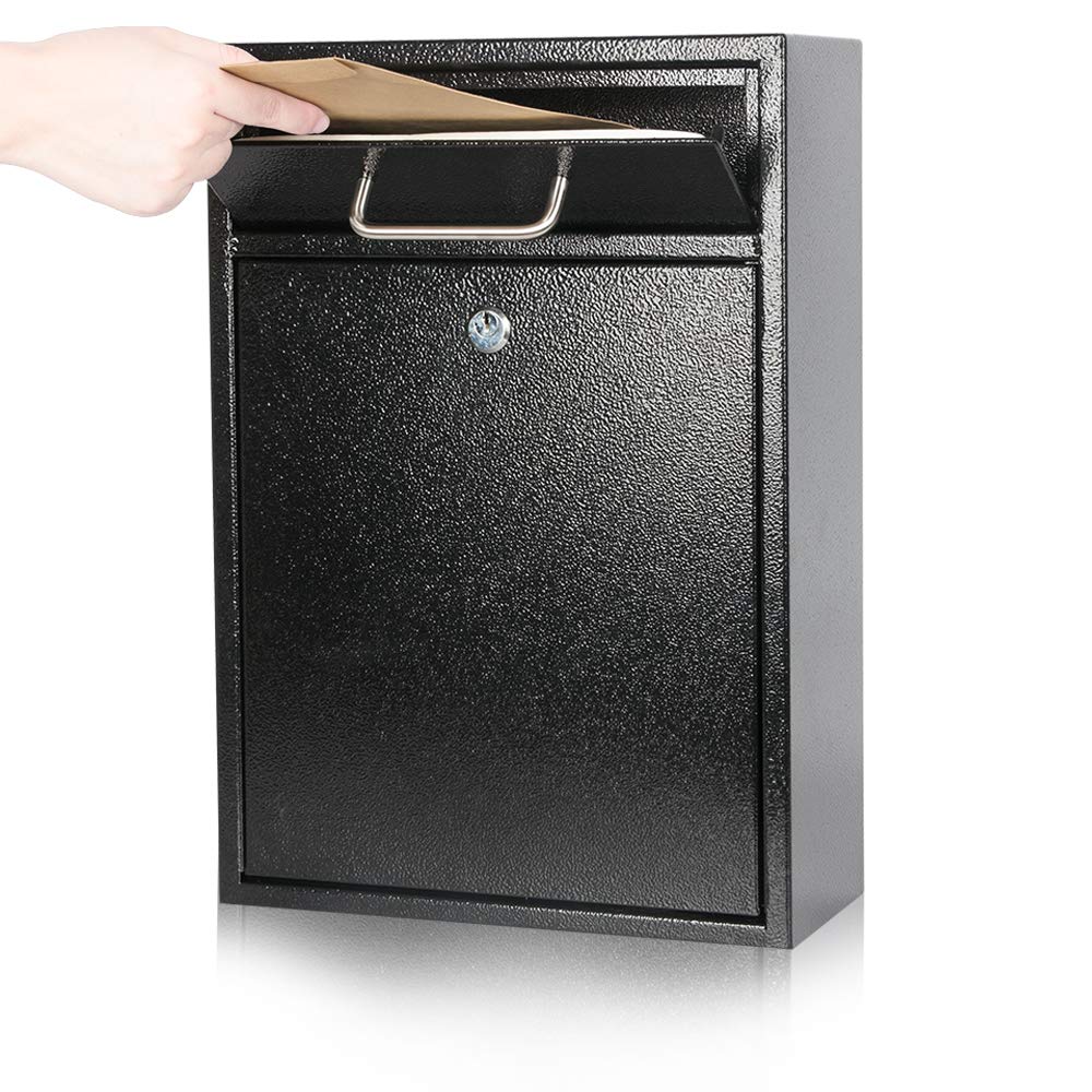 KYODOLED steel key-lock mailbox front view, rugged exterior for lasting home security