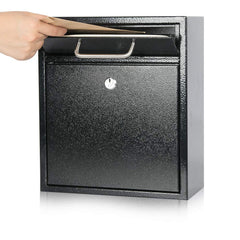 KYODOLED steel key lock mailbox front view shows rugged outdoor security.