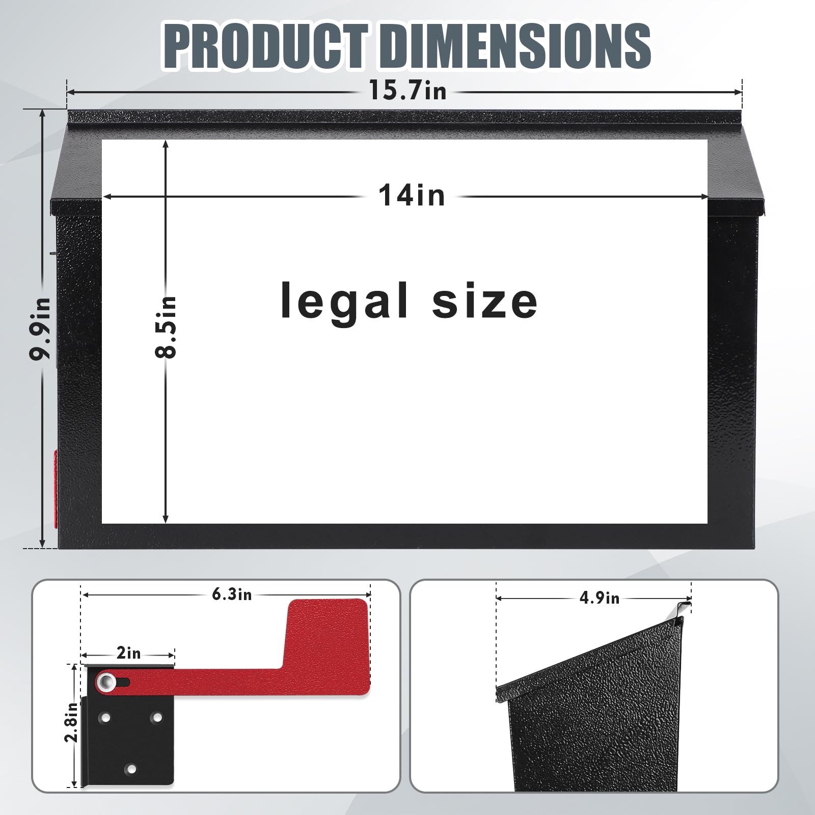 KYODOLED mailbox with flag kit signals outgoing mail clearly for carriers