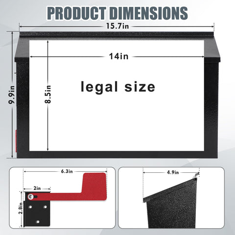 KYODOLED mailbox with flag kit signals outgoing mail clearly for carriers