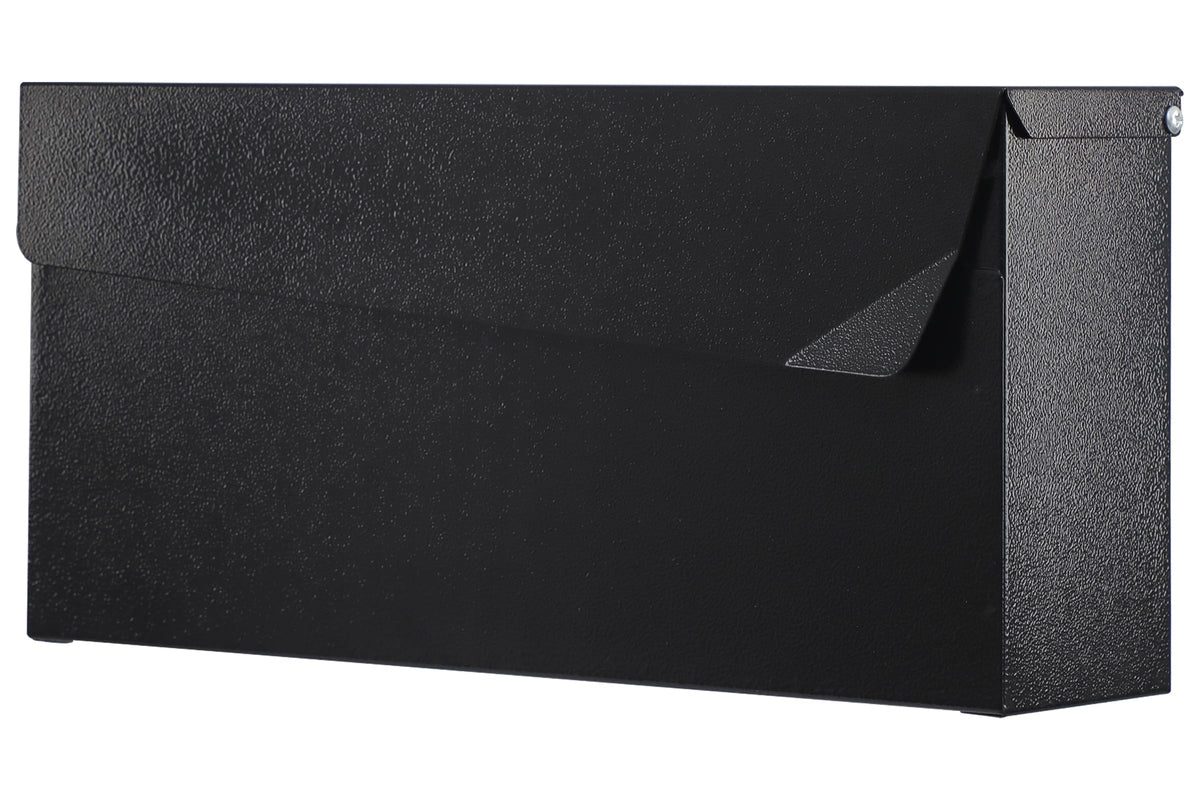 KYODOLED wall-mount mailbox front view highlights large capacity for letters and magazines.