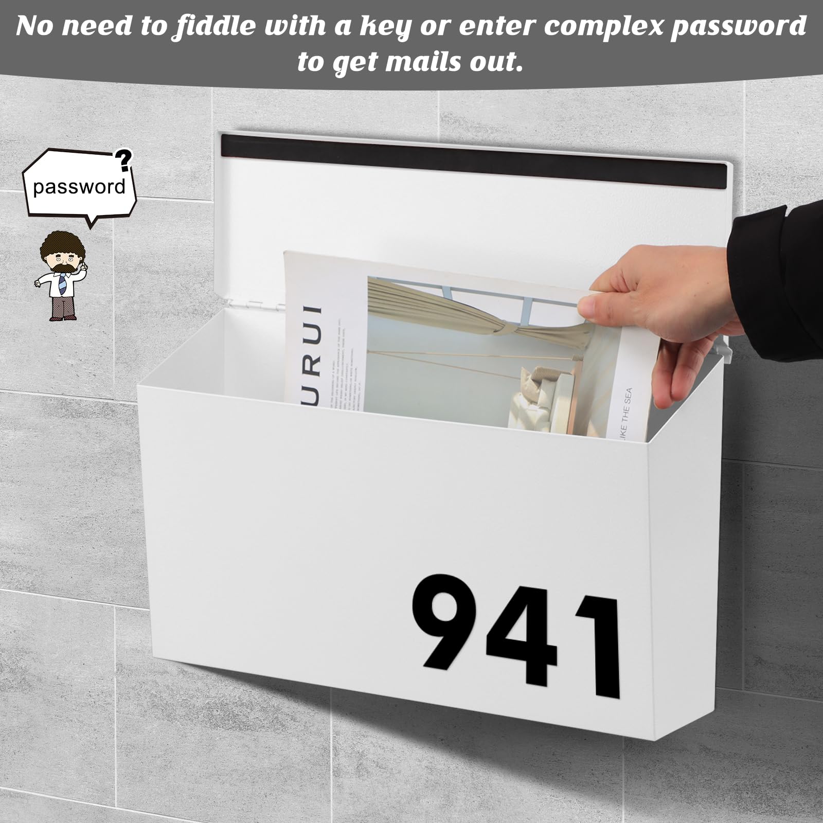 KYODOLED wide-opening mailbox simplifies daily mail delivery