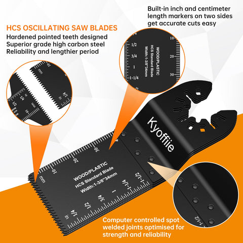 Kyoffiie durable high-speed steel blades resist wear during cuts.