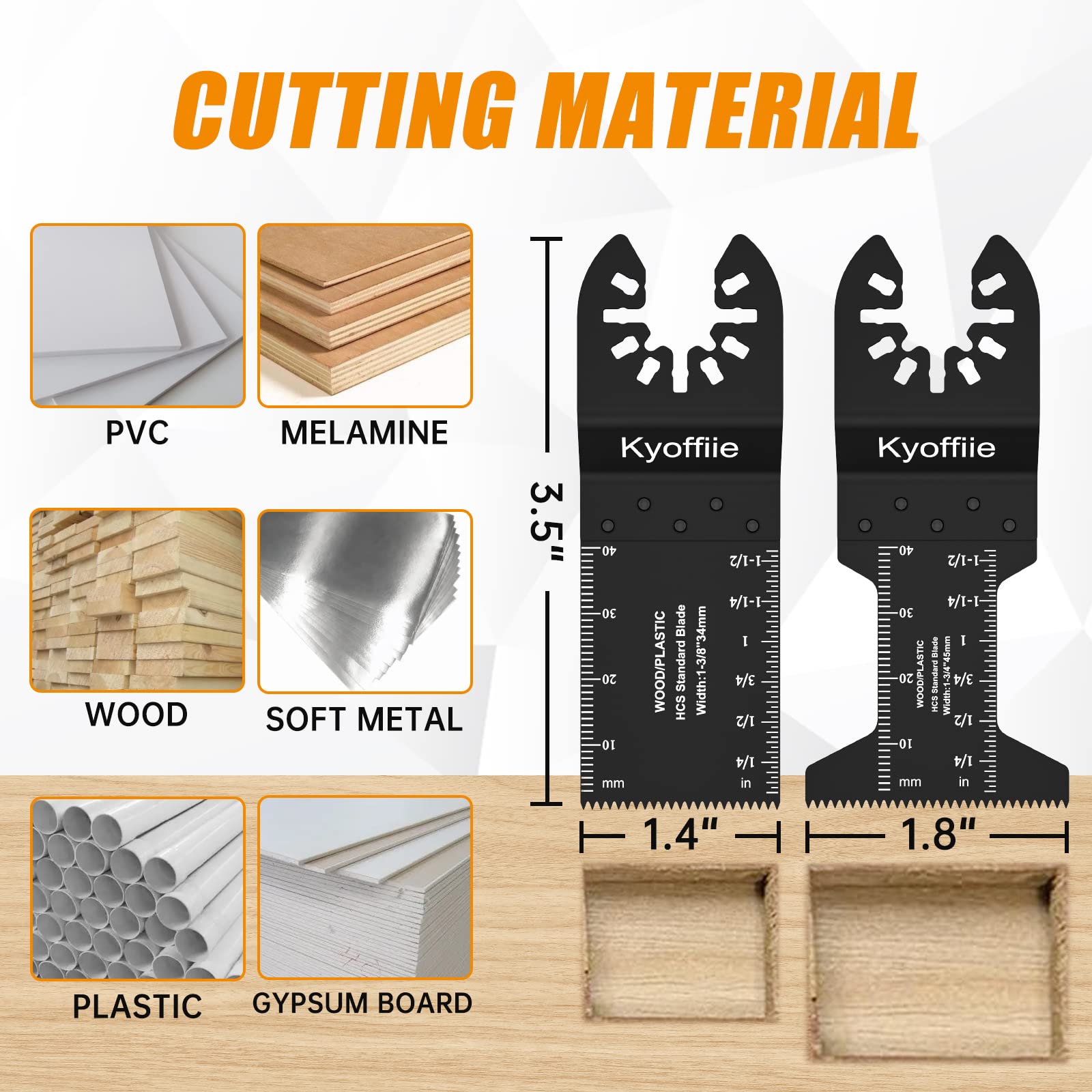 Kyoffiie universal compatibility system fits most major oscillating tools.