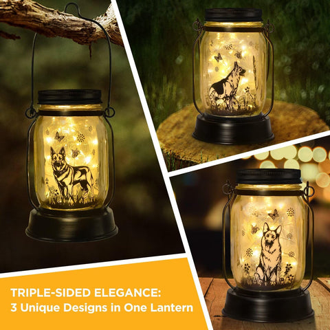 Kyoryuger dog mom garden lantern tabletop option boosts cozy outdoor spaces.