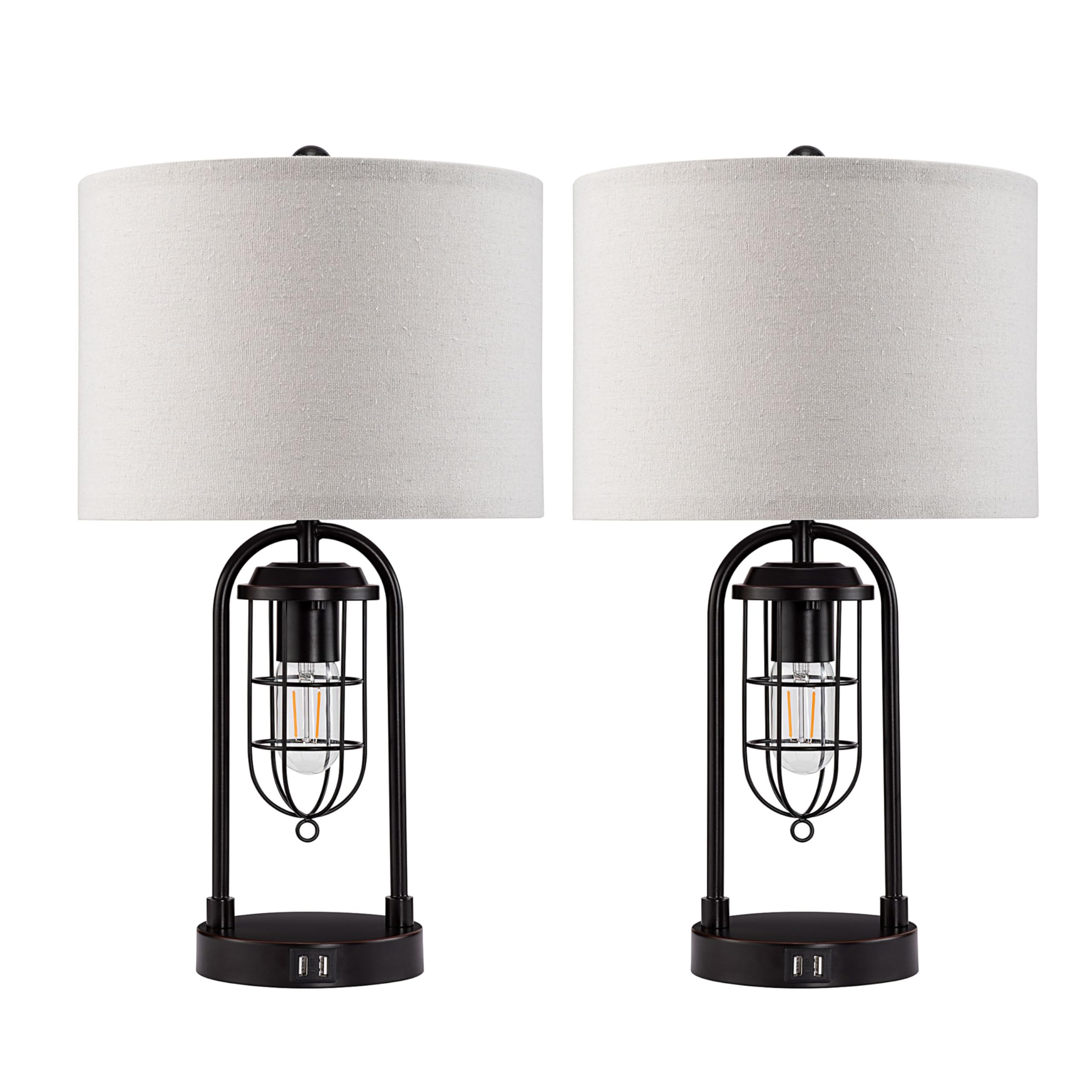 Kyrid industrial-modern lamp set in stylish living space