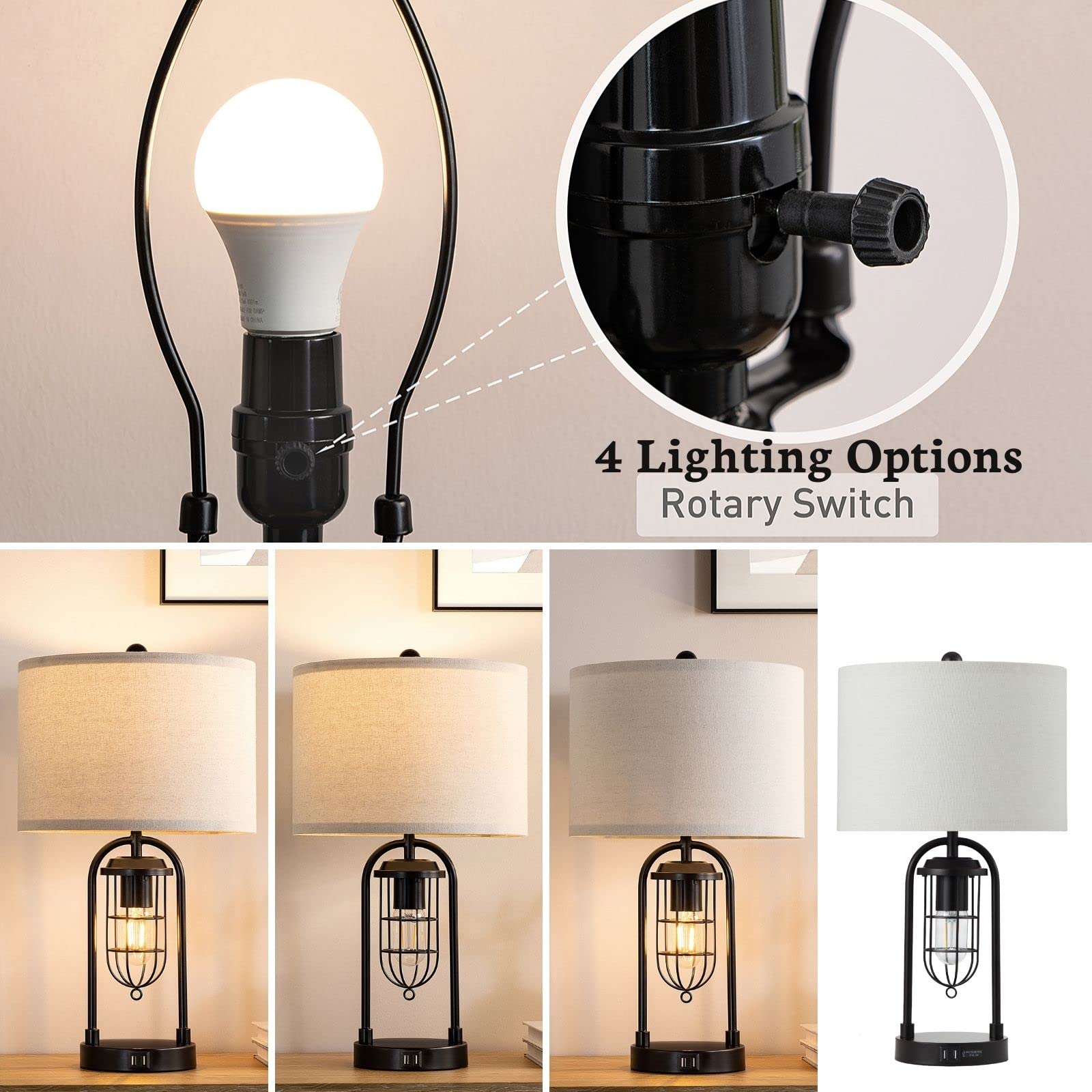 Kyrid LED bulbs included for immediate ambient lighting