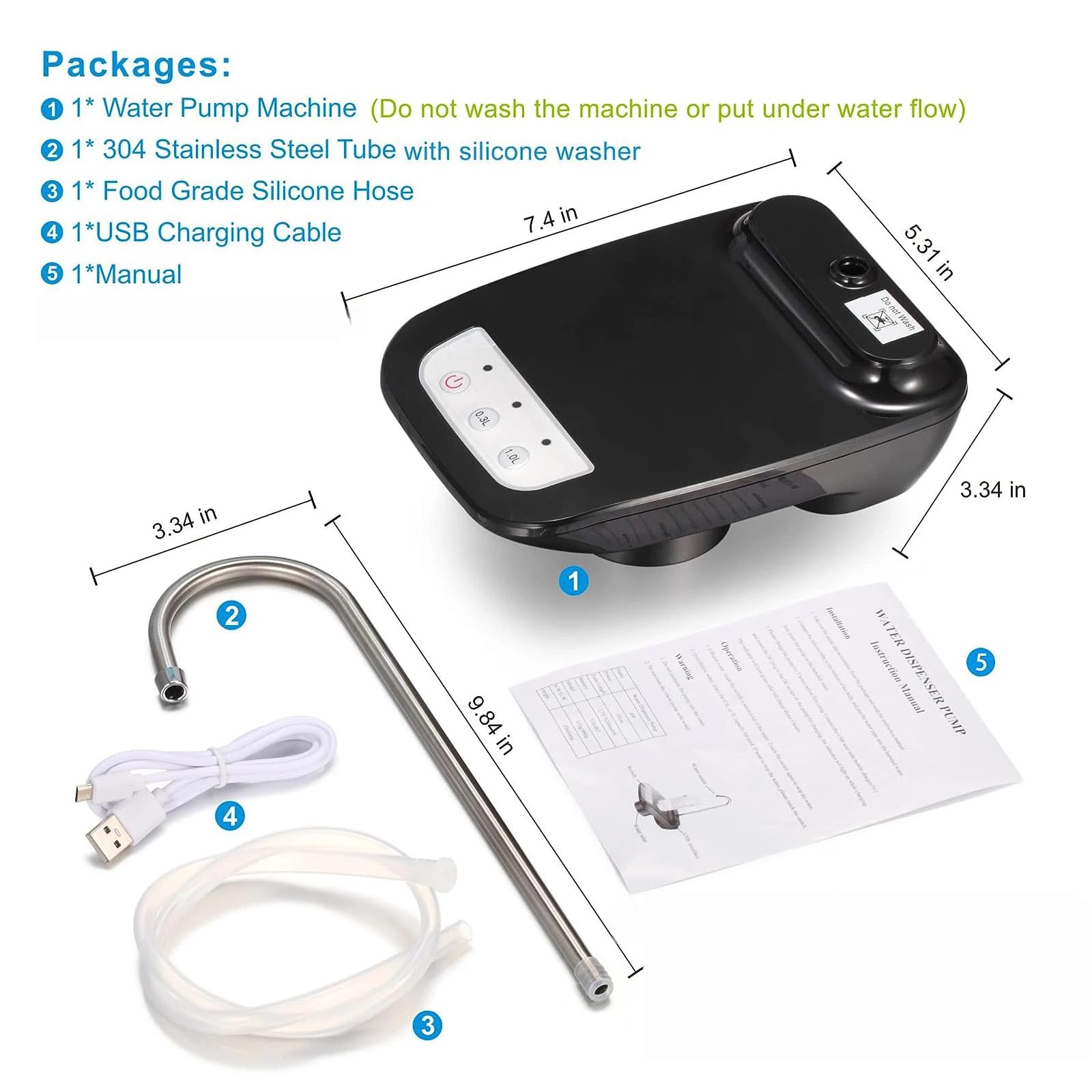 Kytree pump suitable for pure and mineral water bottles