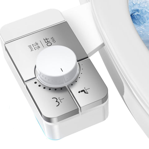 KYUKRI bidet attachment ultra-slim design enhances hygiene with simple control.