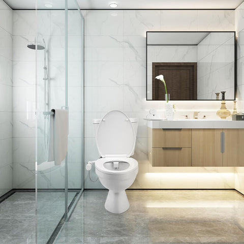 KYUKRI bidet compatible with most toilet seats and shapes.
