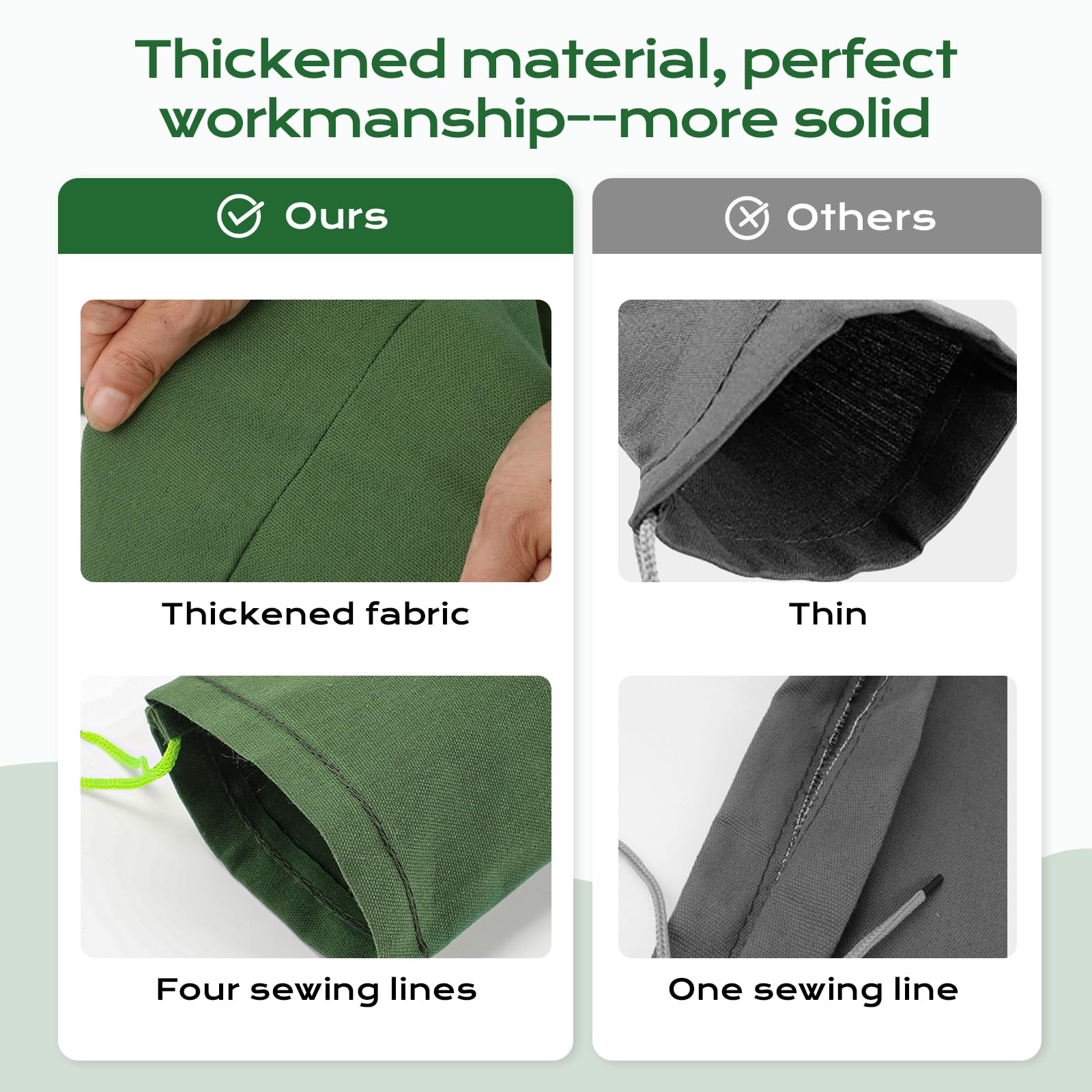 KZCUVNV sandbags with reflective stripe for nighttime visibility.