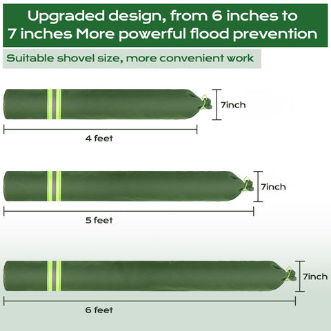 KZCUVNV thickened canvas material provides durable, reusable flood protection.