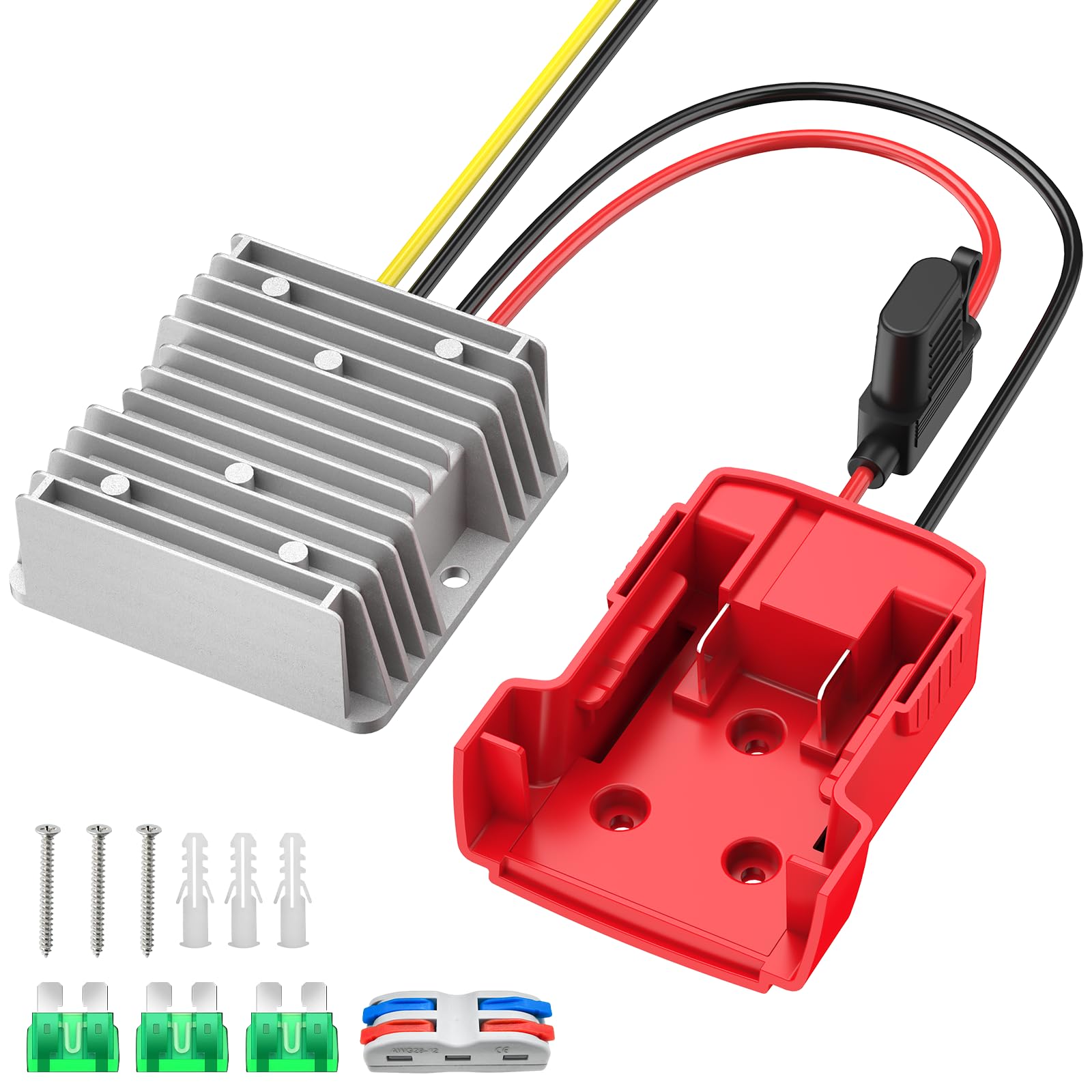 Kzreect 18V to 12V converter in Milwaukee setup for reliable project power