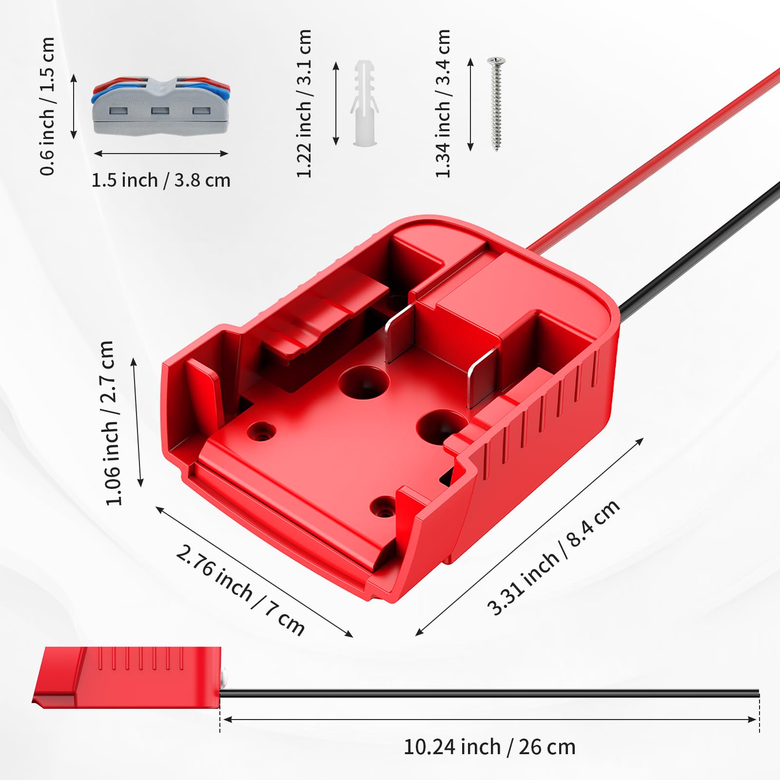 Kzreect battery adapter with indicator light showing status during use.
