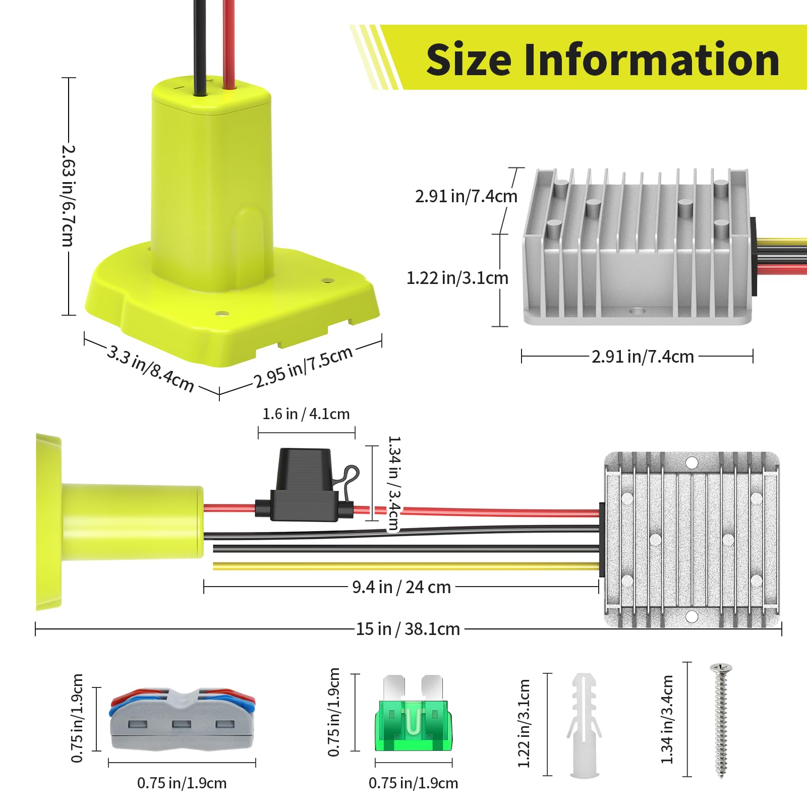 Kzreect converter connected to a 12V device for stable power.