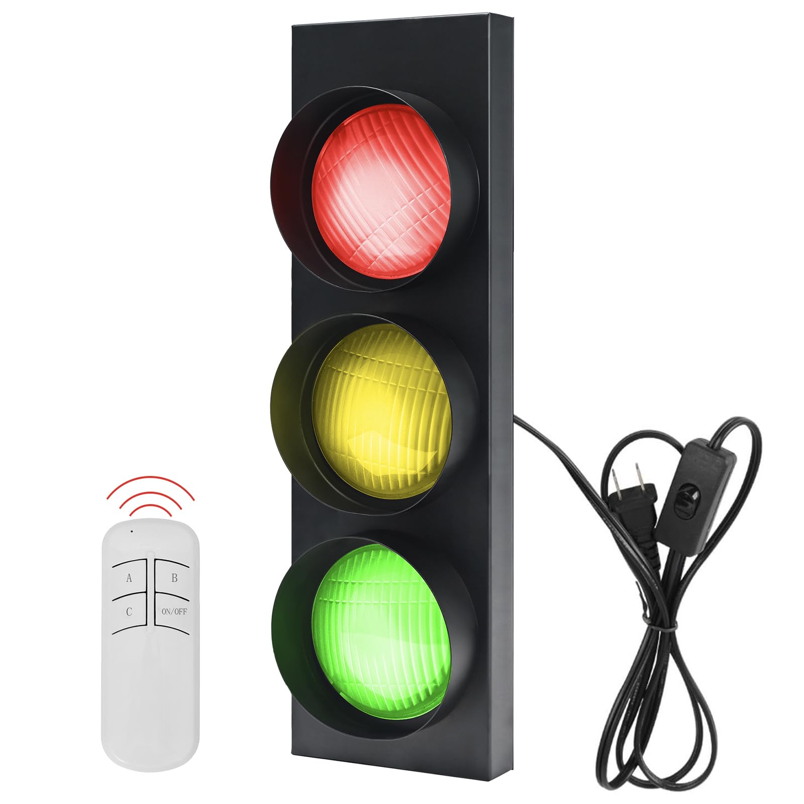KZU Traffic Light Wall Lamp with frosted shade enhances elegant room ambiance.