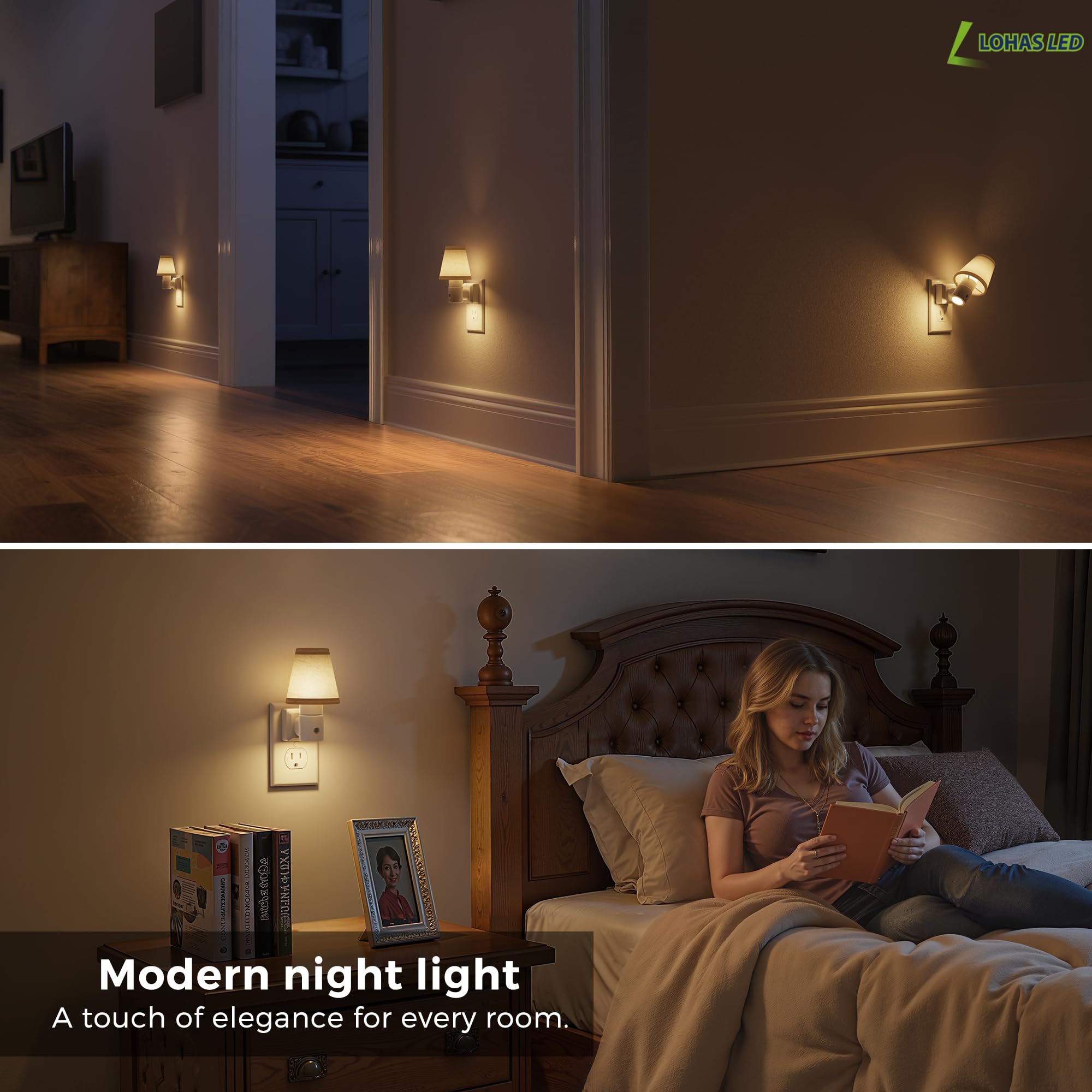 L LOHAS LED 3000K warm white glow creates cozy rooms.