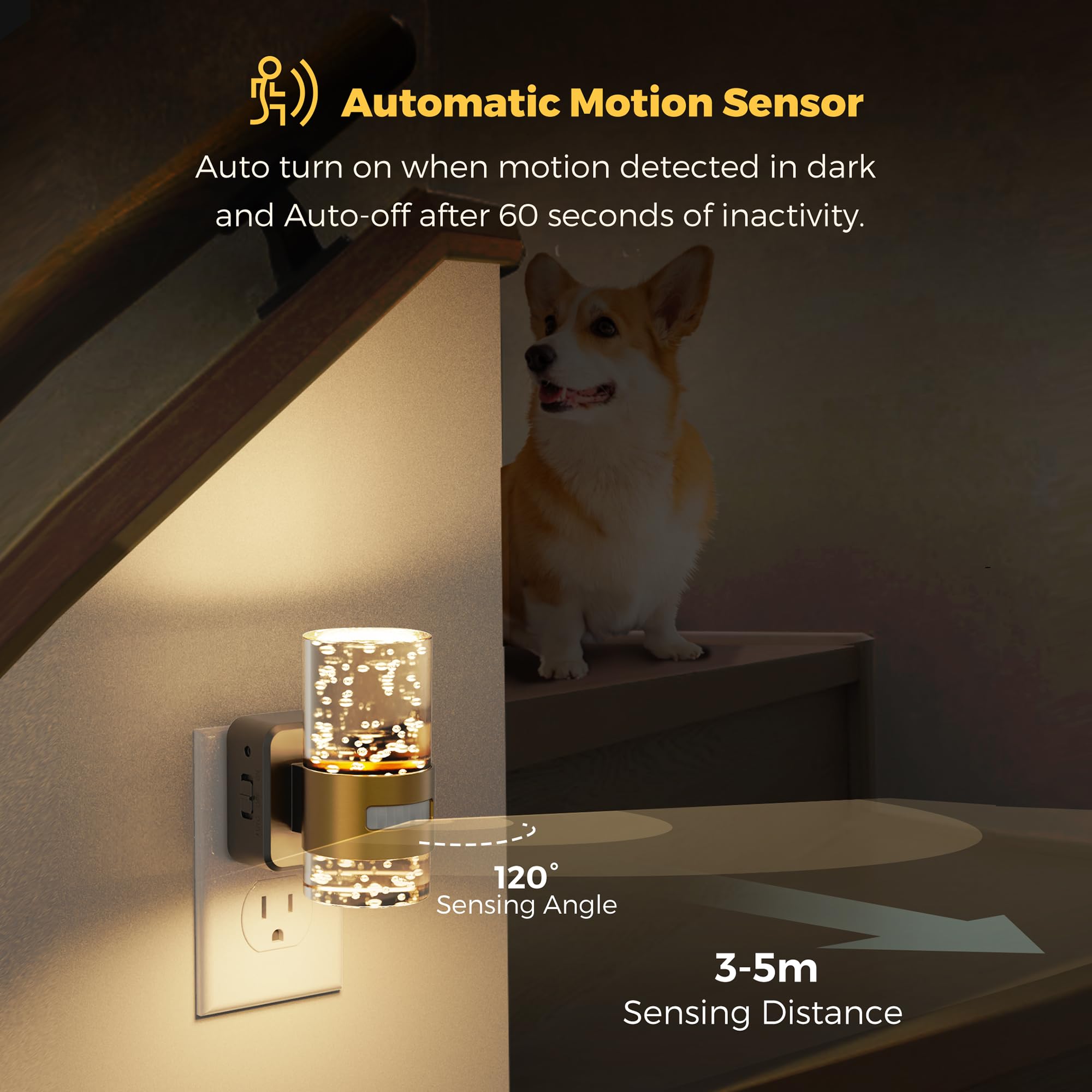 L LOHAS LED acrylic night light is shatter-resistant with clear light transmission