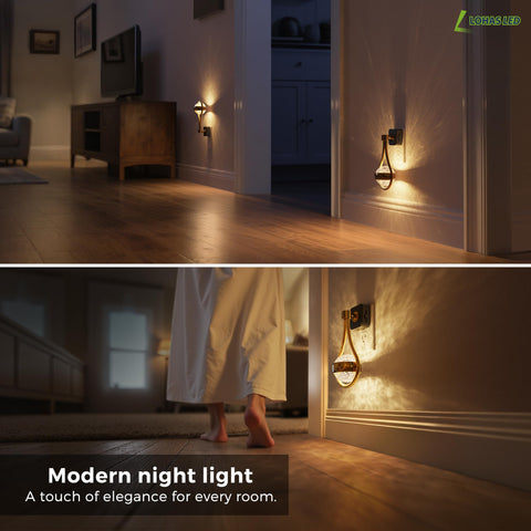L LOHAS LED plug-in night light ideal for bedrooms and hallways